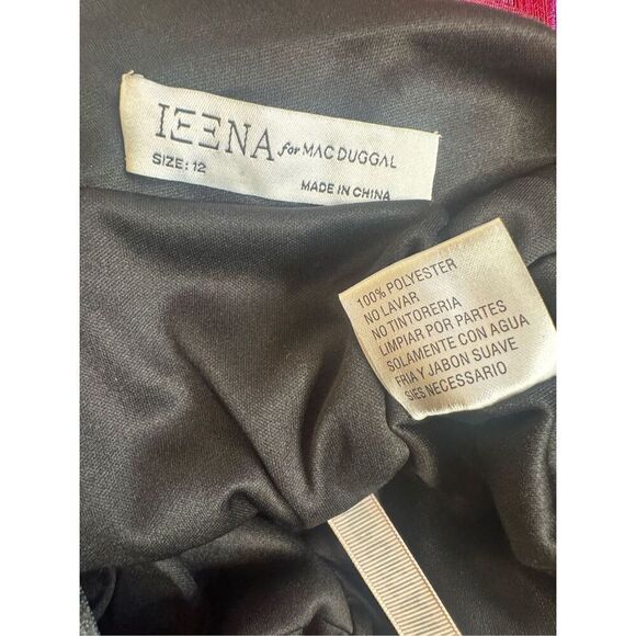 NWT IEENA For Mac Duggal Princess Sleeve Metallic Cut Out Gown Style 27060 Size - Picture 12 of 14